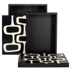 Boîte de rangement Lux black/white (Set of 2)