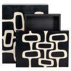 Boîte de rangement Lux black/white (Set of 2)
