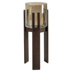 Lampe ouragan Paige walnut small