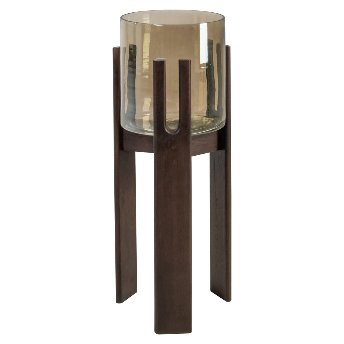 Lampe ouragan Paige walnut small