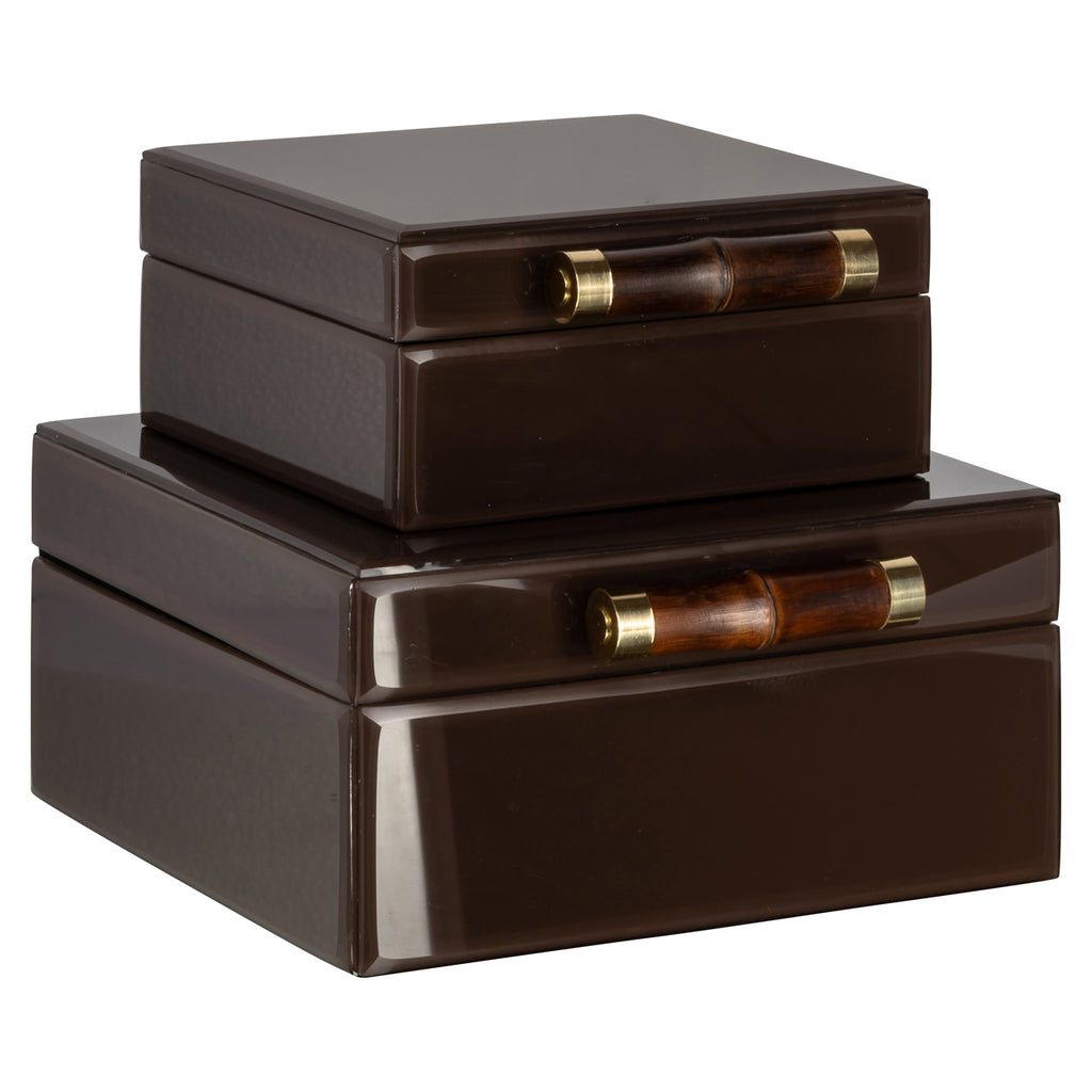 Boîte de rangement Echo dark brown large