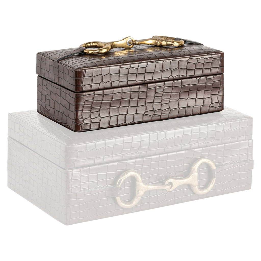 Boîte de rangement Rex dark brown small