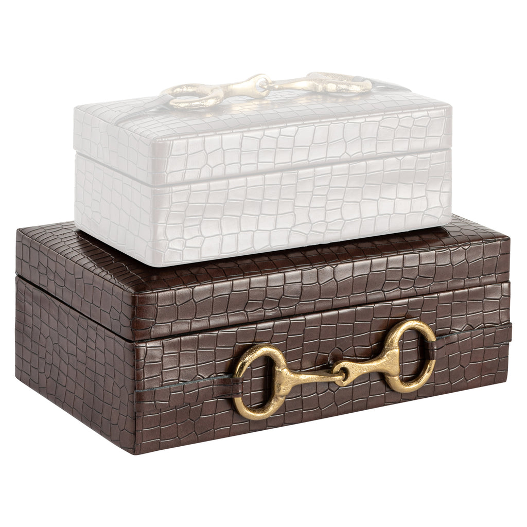 Boîte de rangement Rex dark brown large