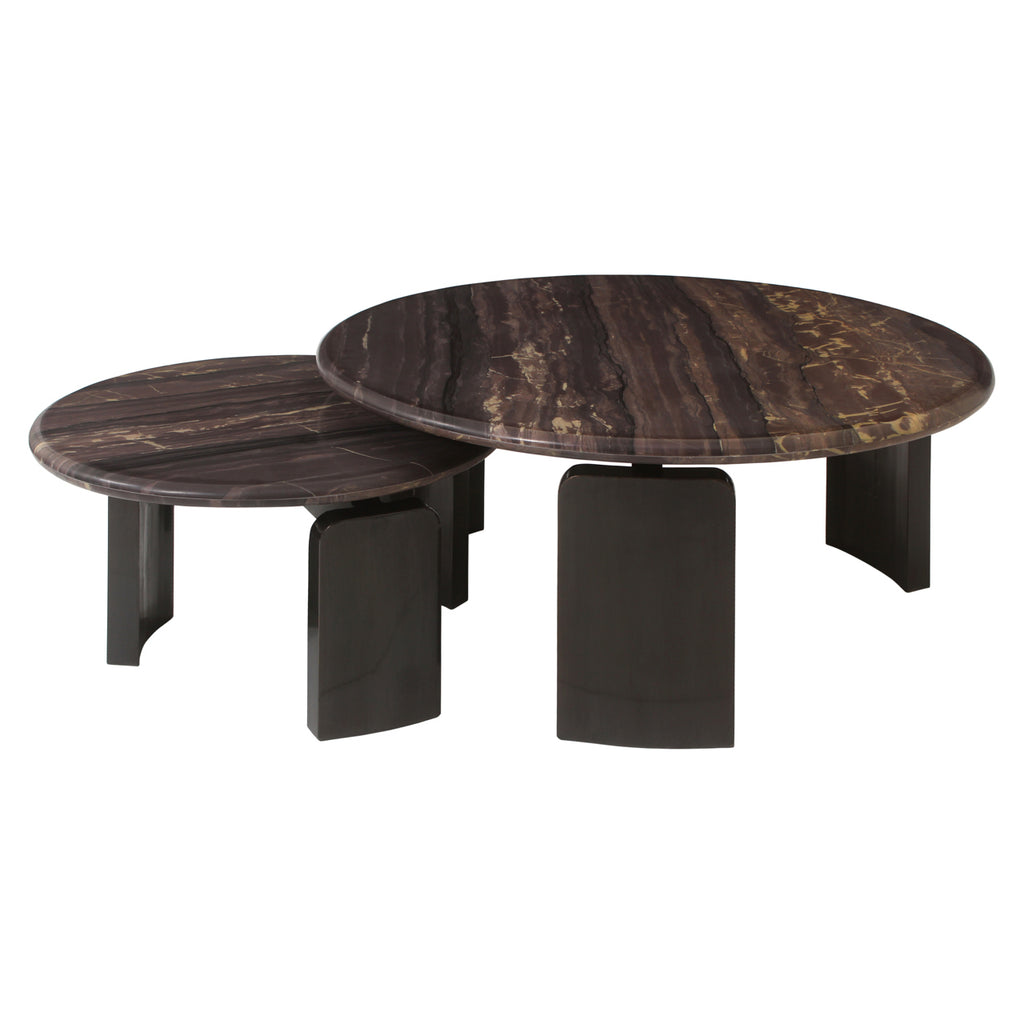 Table basse Menton burgundy (Set of 2)