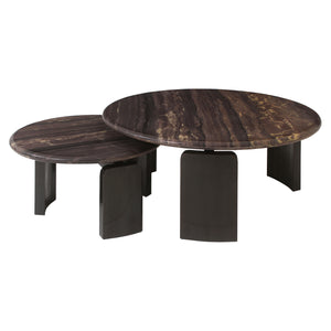 Table basse Menton burgundy (Set of 2)