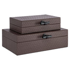 Boîte de rangement Billie dark brown small