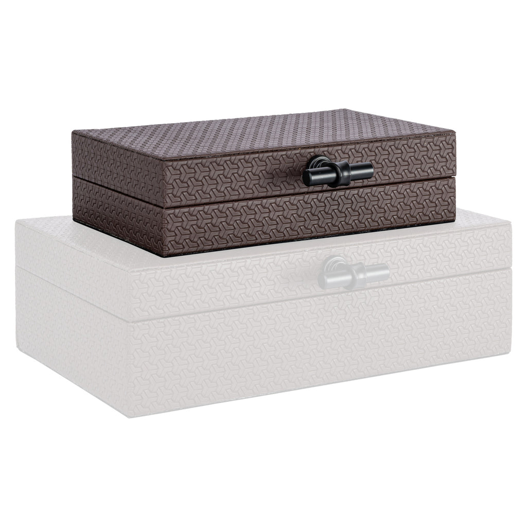 Boîte de rangement Billie dark brown small