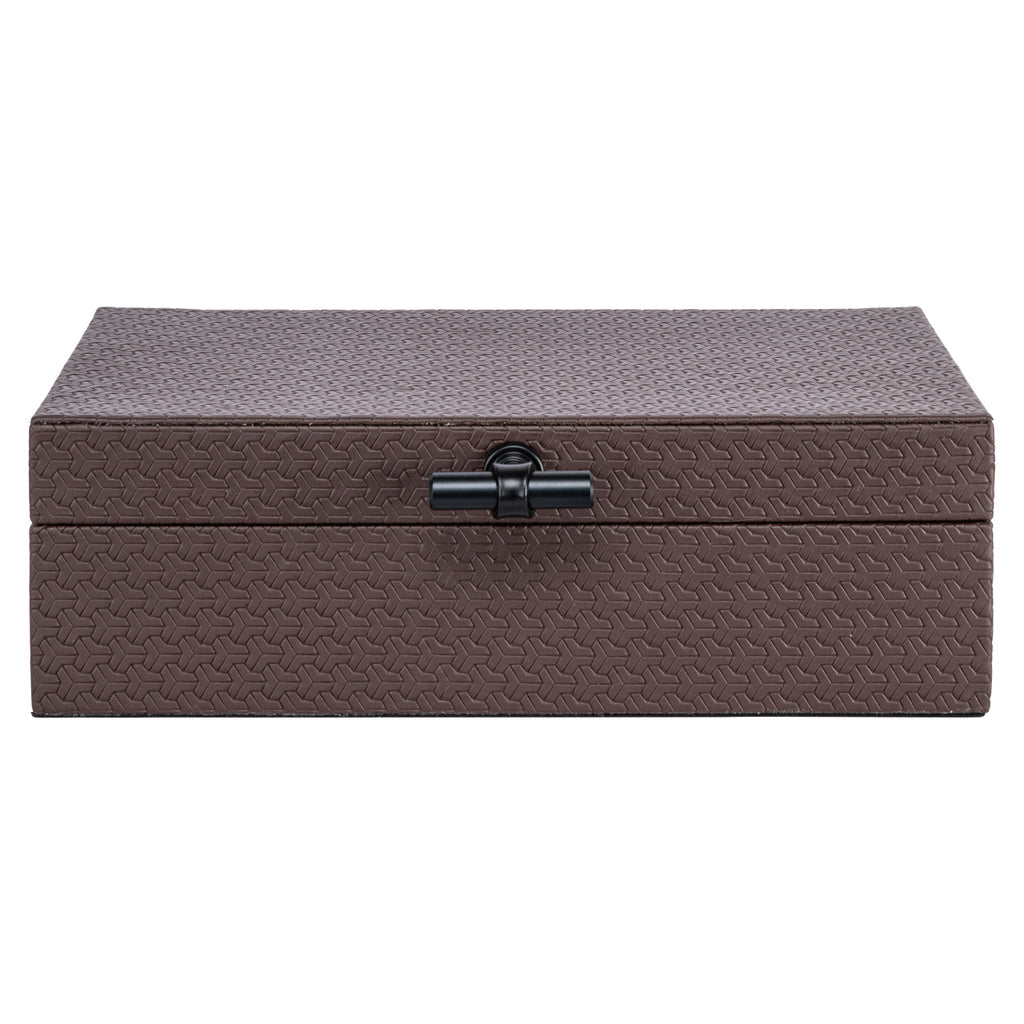 Boîte de rangement Billie dark brown large