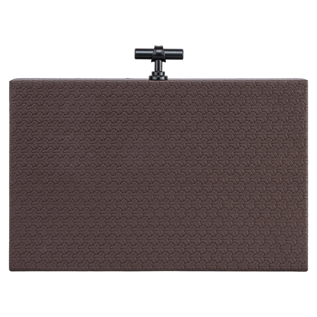 Boîte de rangement Billie dark brown large
