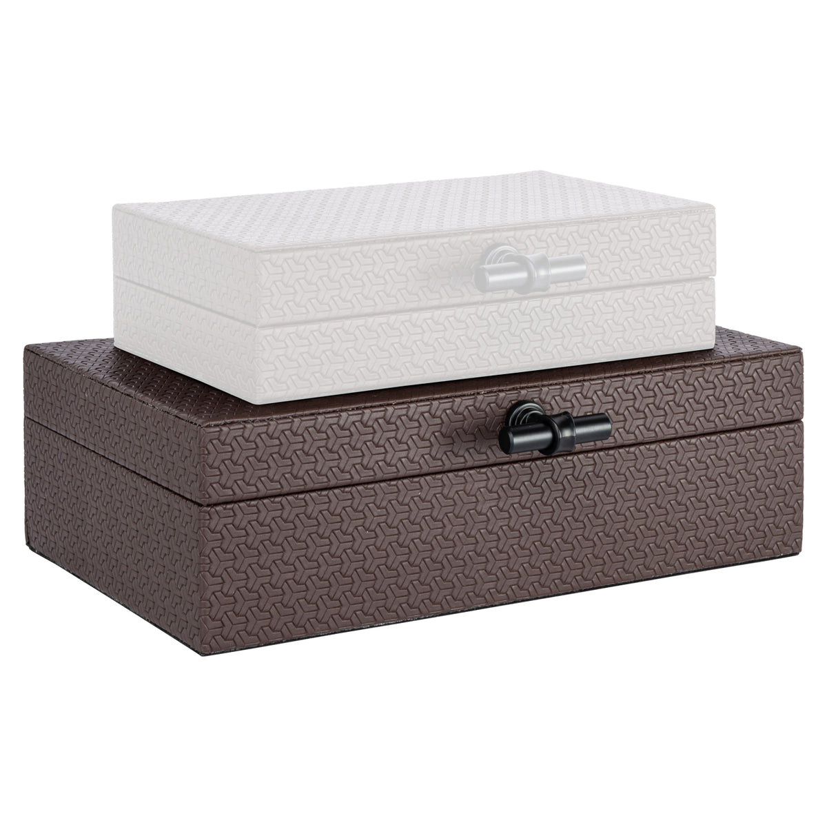 Boîte de rangement Billie dark brown large