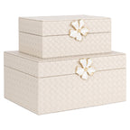 Boîte de rangement Lillie ivory small