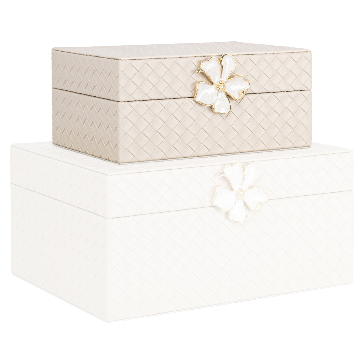 Boîte de rangement Lillie ivory small