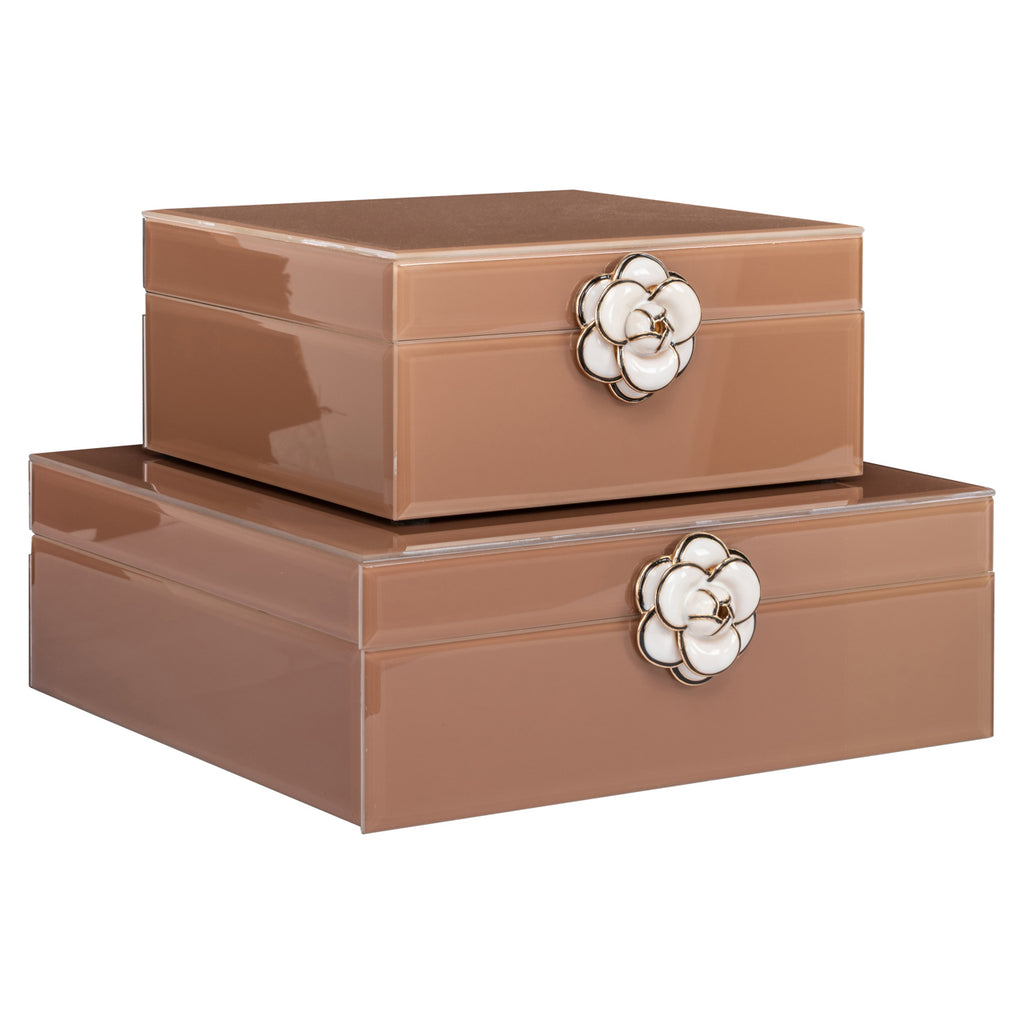 Boîte de rangement Floral brown small