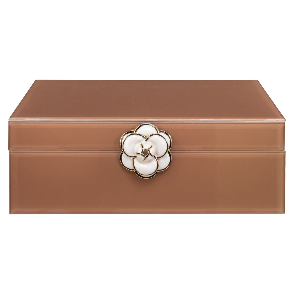 Boîte de rangement Floral brown large