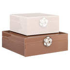 Boîte de rangement Floral brown large