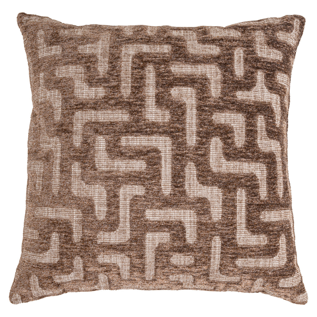 Coussin Ivy brown labyrinth