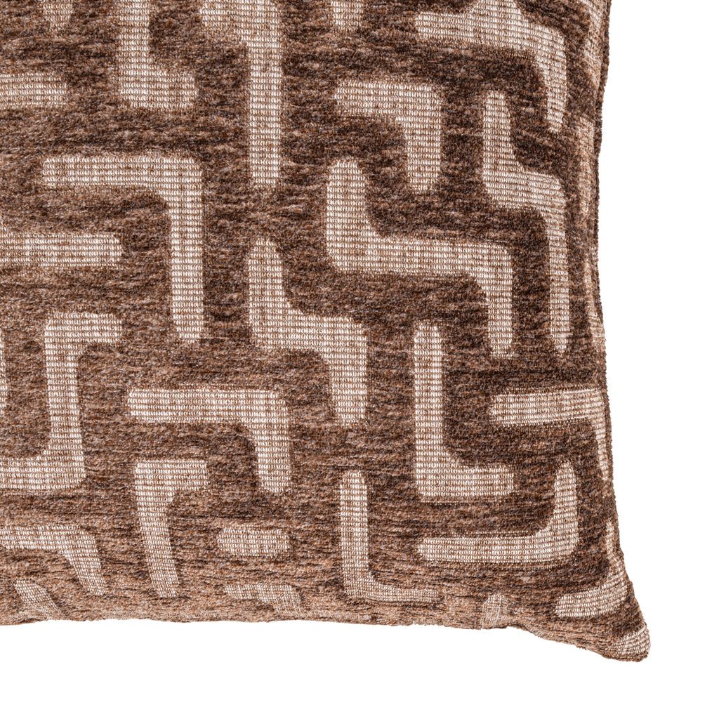 Coussin Ivy brown labyrinth