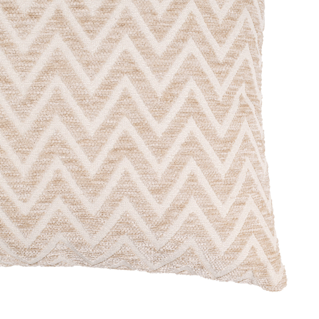 Coussin Cassy beige chevron