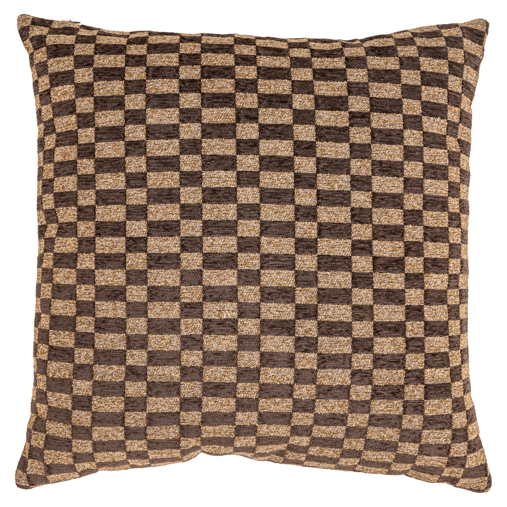 Coussin Remi brown rectilinear