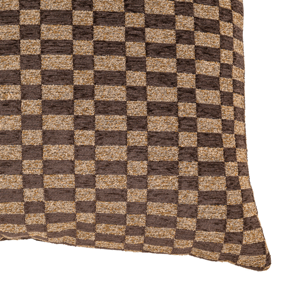 Coussin Remi brown rectilinear
