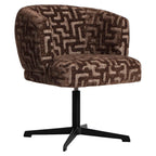 Chaise de salle à manger Dinan brown labyrinth fire retardant - swivel