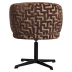 Chaise de salle à manger Dinan brown labyrinth fire retardant - swivel