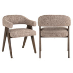 Chaise de salle à manger Mori mocca linear fire retardant