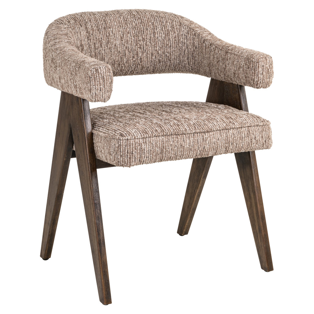 Chaise de salle à manger Mori mocca linear fire retardant