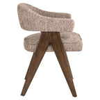 Chaise de salle à manger Mori mocca linear fire retardant