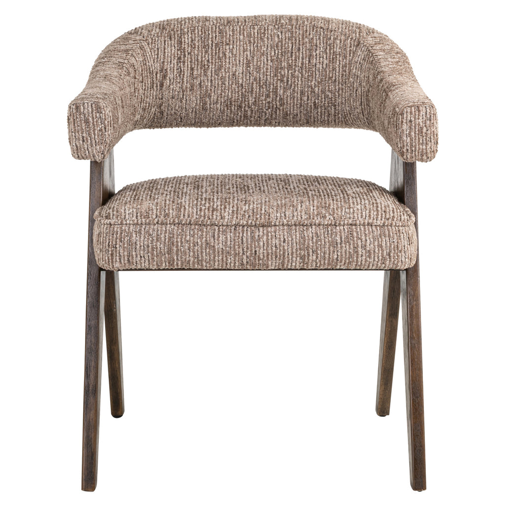 Chaise de salle à manger Mori mocca linear fire retardant