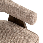 Chaise de salle à manger Mori mocca linear fire retardant