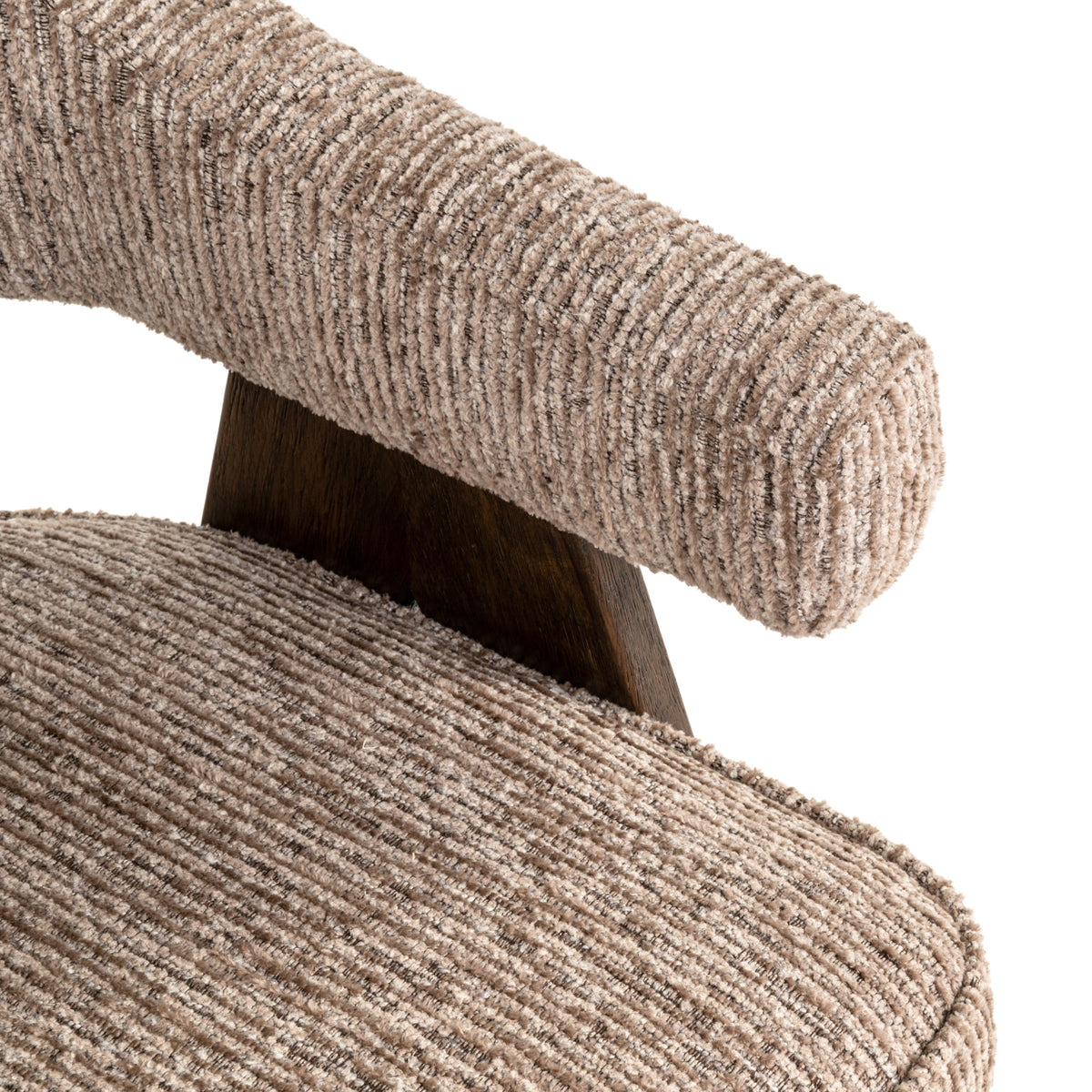 Chaise de salle à manger Mori mocca linear fire retardant