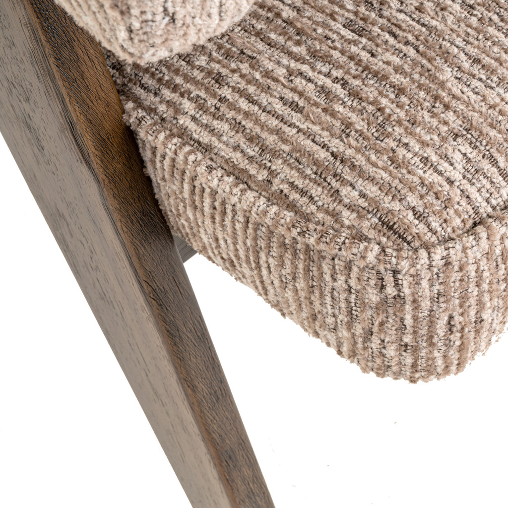Chaise de salle à manger Mori mocca linear fire retardant