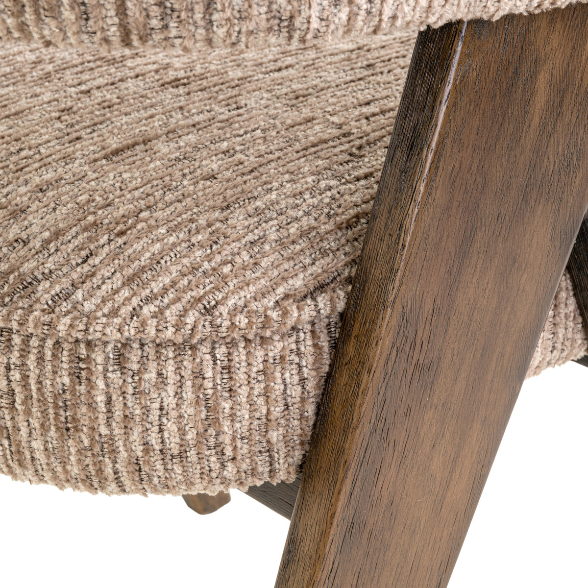 Chaise de salle à manger Mori mocca linear fire retardant