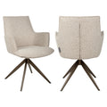 Chaise de salle à manger Dakota natural chunky swivel with arm