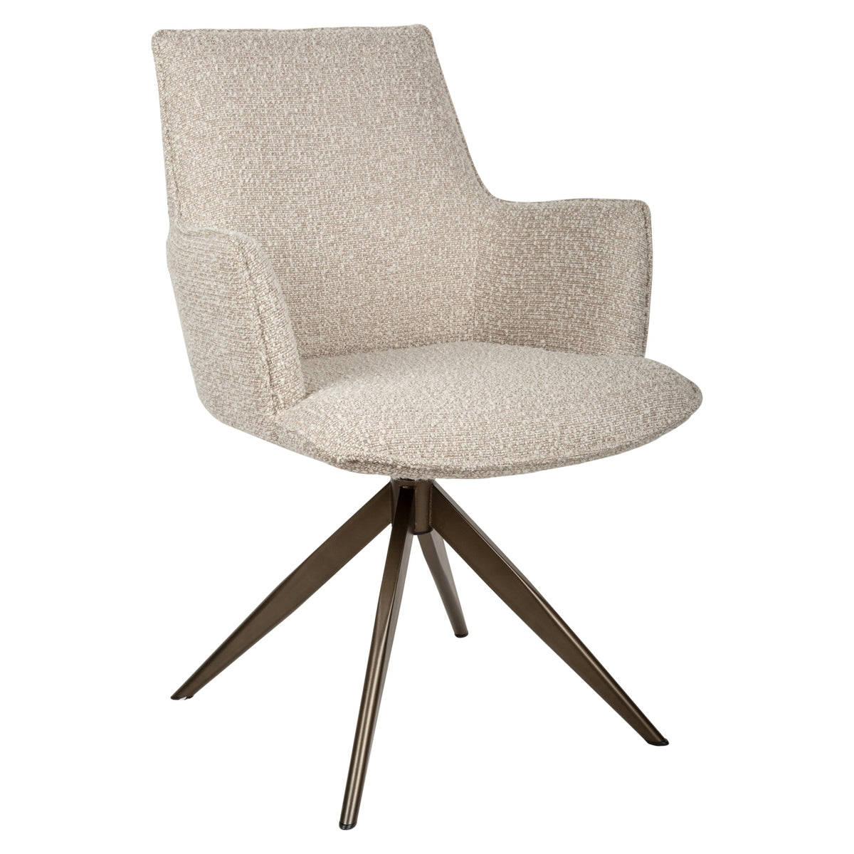 Chaise de salle à manger Dakota natural chunky swivel with arm