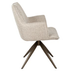 Chaise de salle à manger Dakota natural chunky swivel with arm