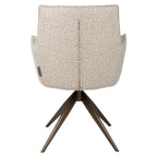 Chaise de salle à manger Dakota natural chunky swivel with arm