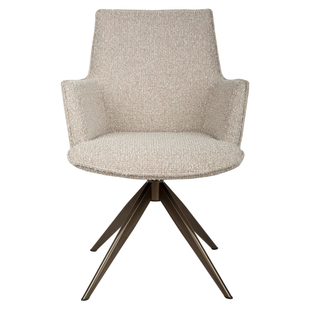 Chaise de salle à manger Dakota natural chunky swivel with arm