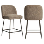 Tabouret de comptoir Pullitzer brown tweed