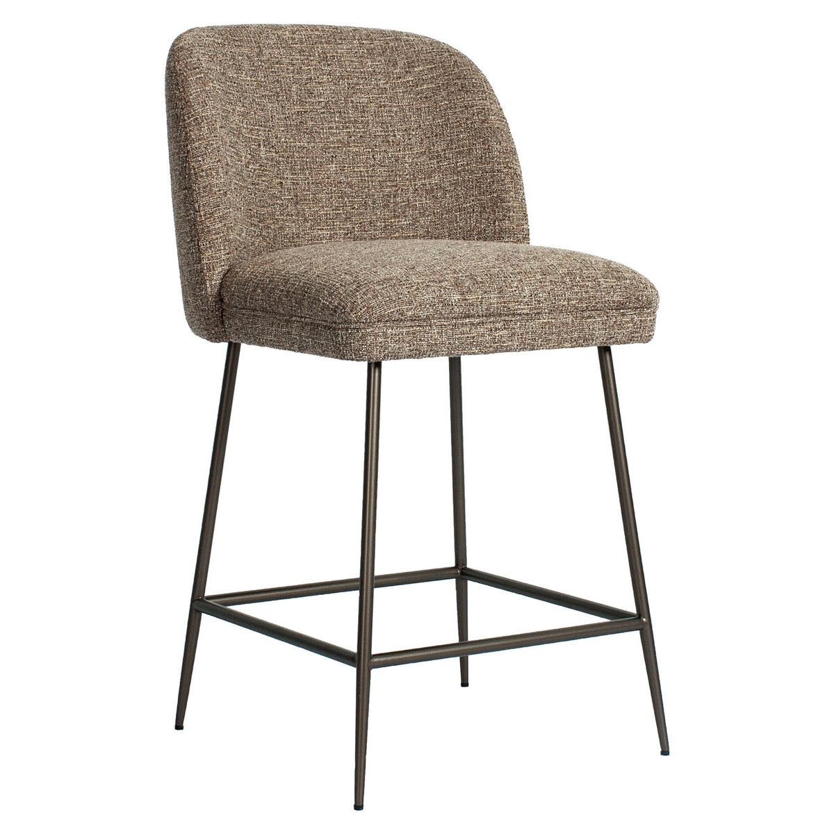 Tabouret de comptoir Pullitzer brown tweed