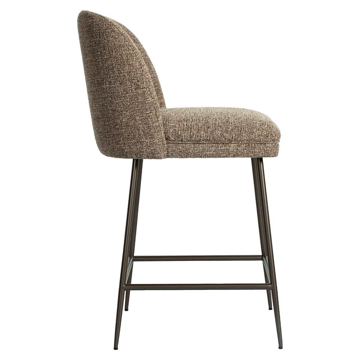 Tabouret de comptoir Pullitzer brown tweed