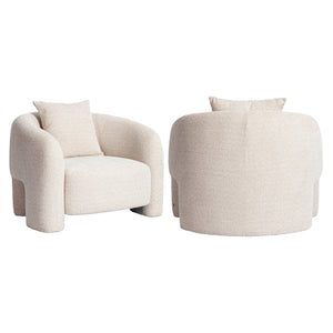 Fauteuil lounge Tuscany beige blockweave