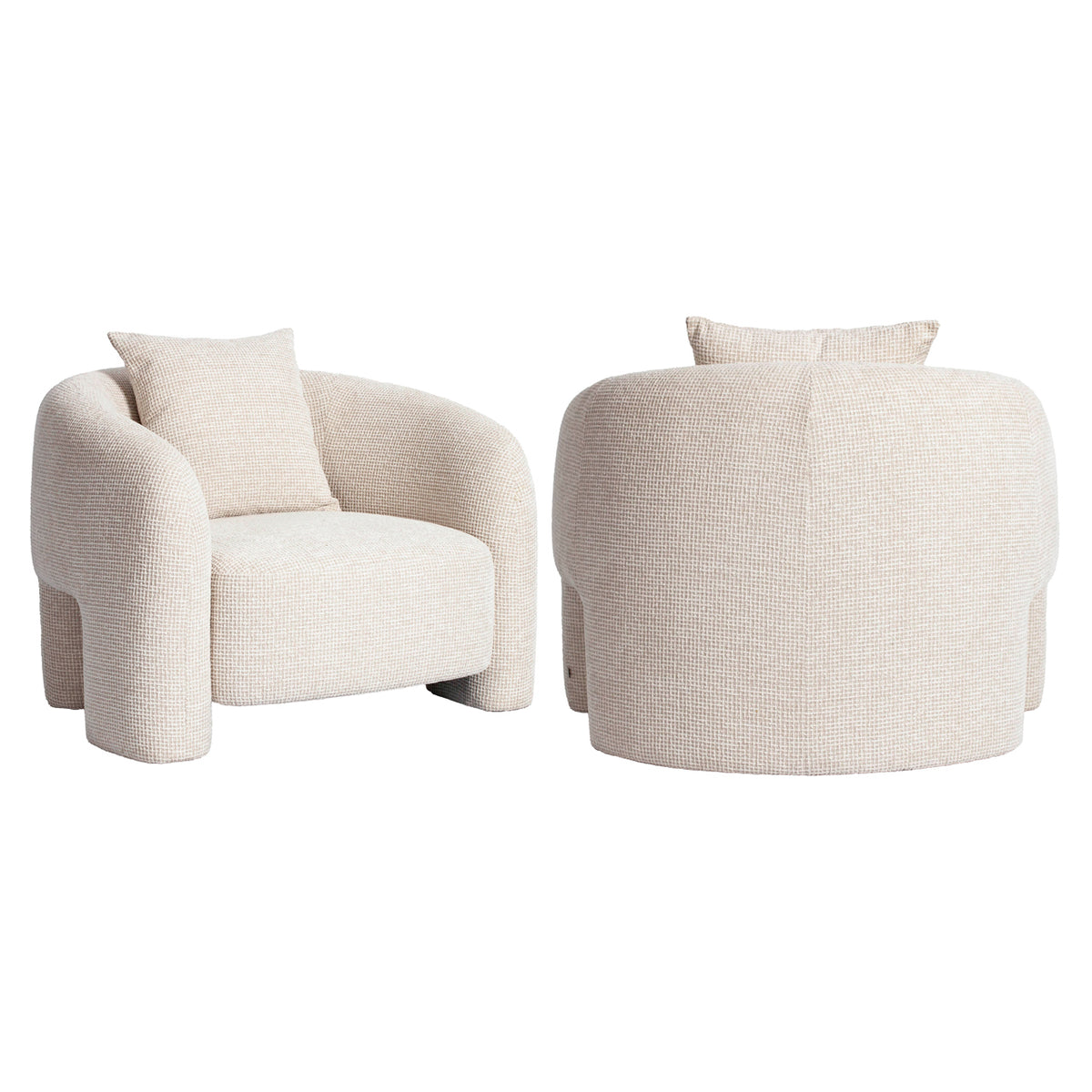 Fauteuil lounge Tuscany beige blockweave