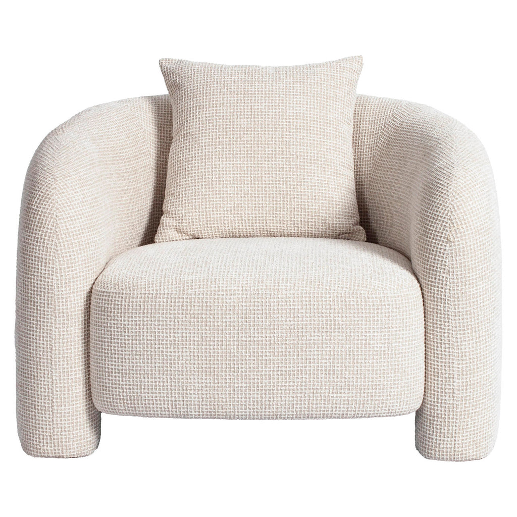 Fauteuil lounge Tuscany beige blockweave