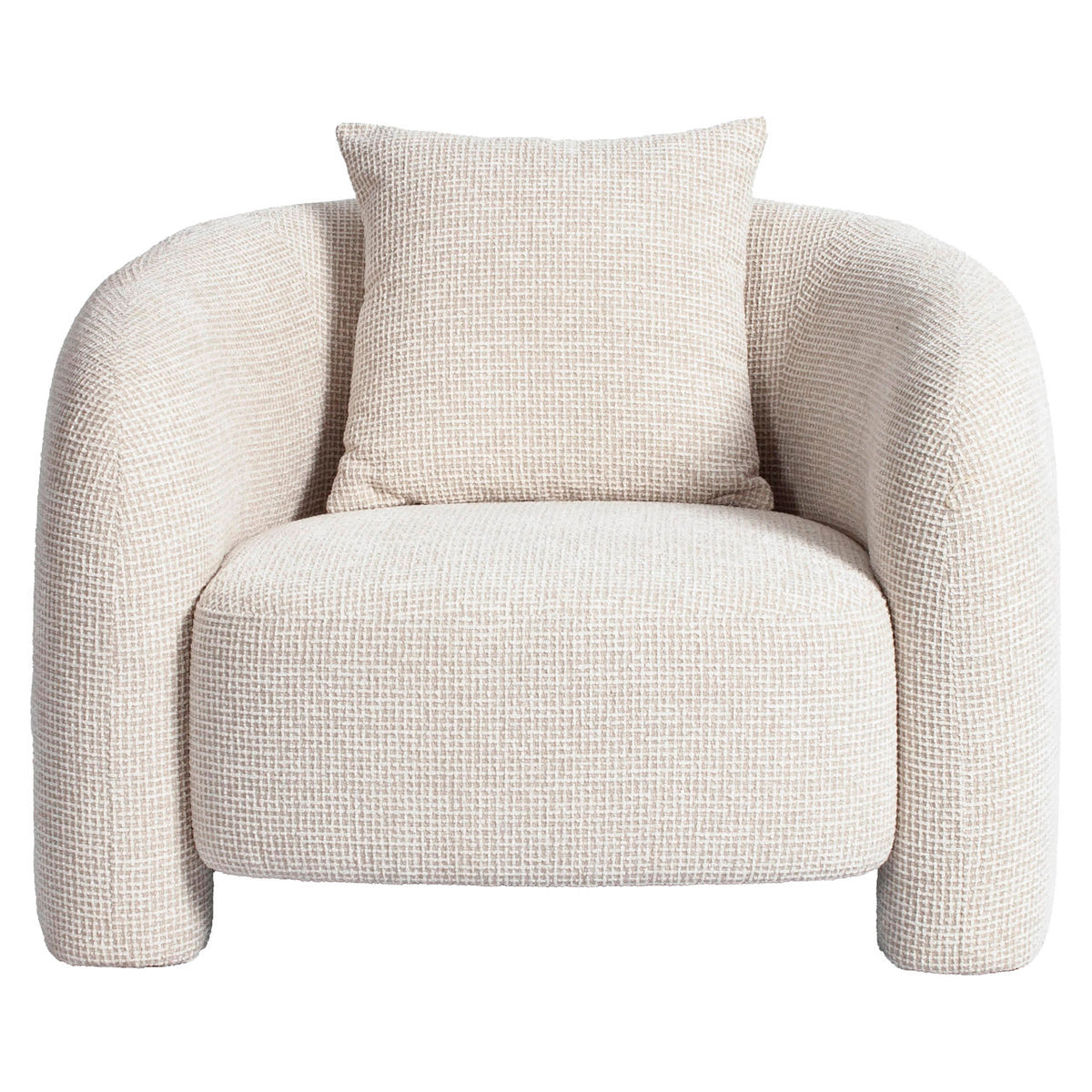 Fauteuil lounge Tuscany beige blockweave