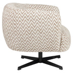 Fauteuil lounge Estelle sand chevron swivel