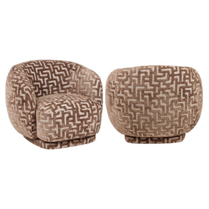 Fauteuil lounge Negreslo brown labyrinth swivel