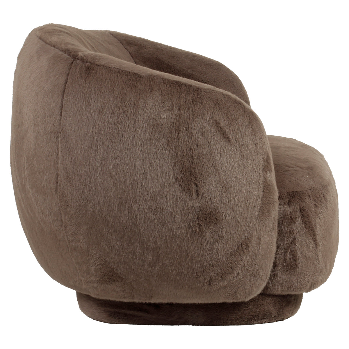 Fauteuil lounge Negreslo brown fluffy swivel