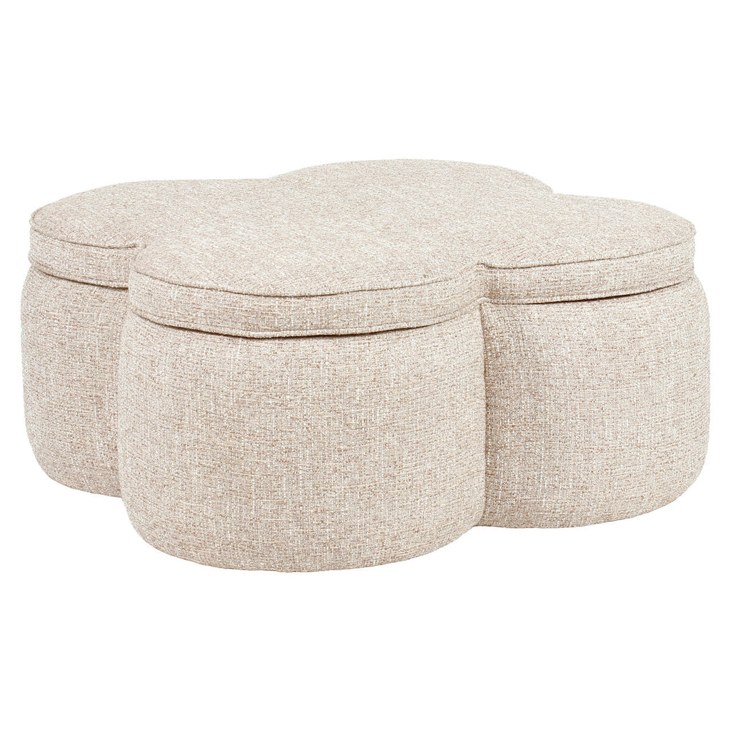 Pouf & repose-pieds Corbeau sand tweed